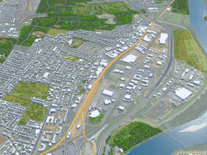 Hartford Connecticut city USA 30km 3D मॉडल