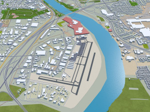 Hartford Connecticut city USA 30km 3D मॉडल
