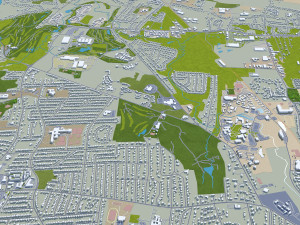 Hartford Connecticut city USA 30km 3D मॉडल