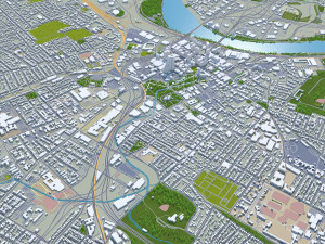 Hartford Connecticut city USA 30km 3D मॉडल