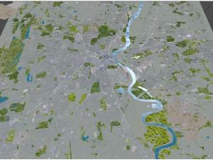 Hartford Connecticut city USA 30km 3D मॉडल