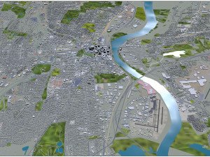 Hartford Connecticut city USA 30km 3D मॉडल