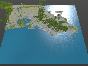 Honolulu Hawaii city USA 50km Modelo 3D