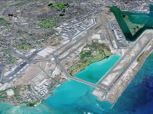 होनोलूलू हवाई शहर यूएसए 50 किमी 3D मॉडल