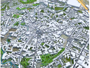 Leuven city Belgium 30km 3D Model