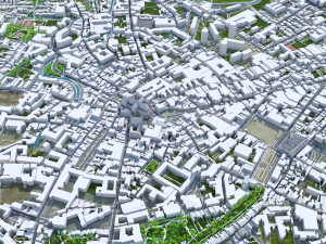 Leuven city Belgium 30km 3D Model
