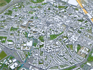 Leuven city Belgium 30km 3D Model