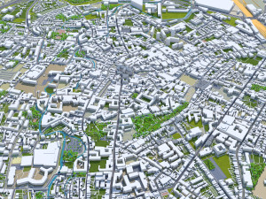 Leuven city Belgium 30km 3D Model