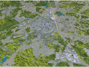 Leuven city Belgium 30km 3D Model