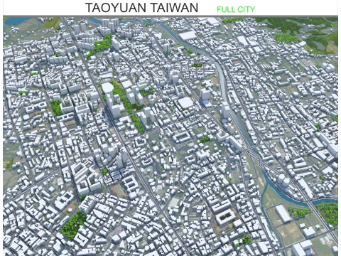 Cidade de Taoyuan Taiwan 56 km Modelo 3D