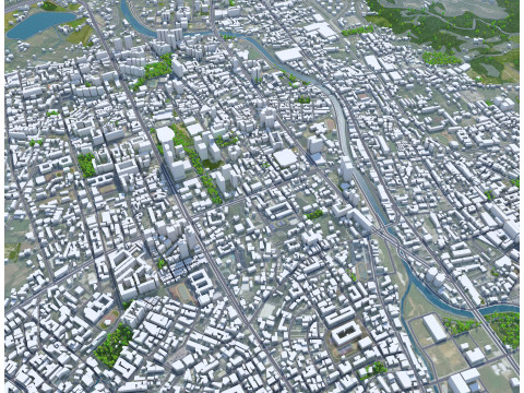 Taoyuan city Taiwan 56km 3D मॉडल