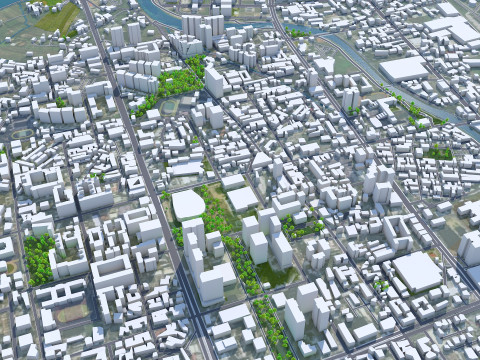 Taoyuan city Taiwan 56km 3D मॉडल