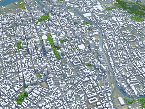 Taoyuan city Taiwan 56km 3D मॉडल