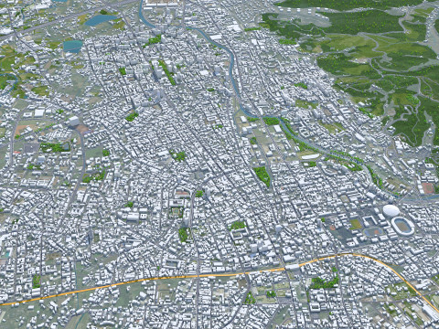 Taoyuan city Taiwan 56km 3D मॉडल
