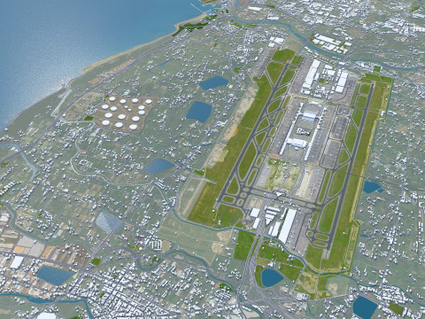 Taoyuan city Taiwan 56km 3D मॉडल
