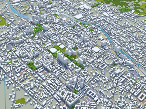 Taoyuan city Taiwan 56km 3D मॉडल