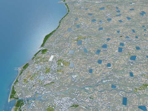 Taoyuan city Taiwan 56km 3D मॉडल