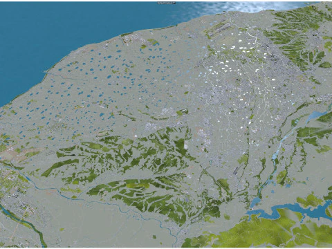 Taoyuan city Taiwan 56km 3D Model