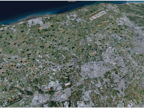 Taoyuan city Taiwan 56km 3D Model