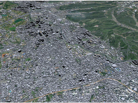 Taoyuan city Taiwan 56km 3D Model