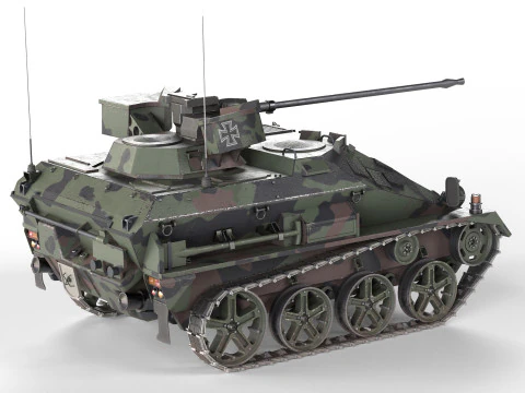 Wiesel Armoured Weapons Carrier Tank 3D Model