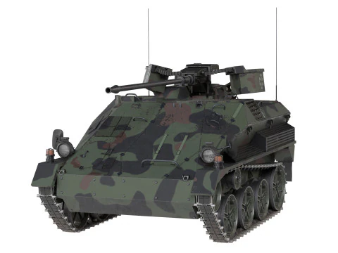 Wiesel Armoured Weapons Carrier Tank 3D Model
