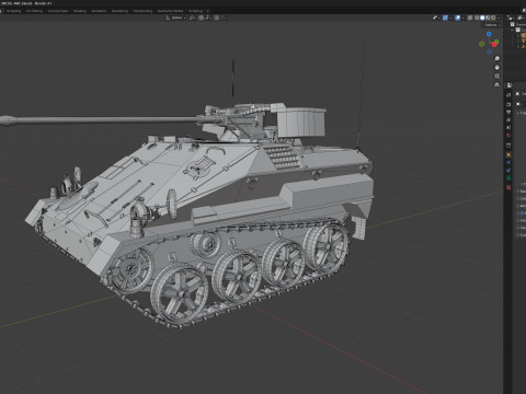 Wiesel Armoured Weapons Carrier Tank Model 3D