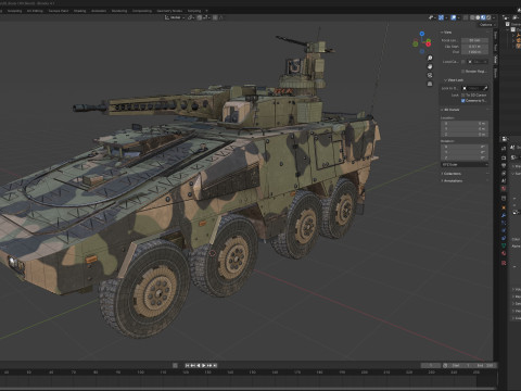 Boxer armoured fighting vehicle 3D Model