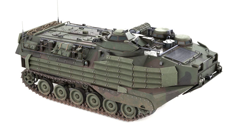 Штурмова машина-амфібія AAVP 7A1 3D Модель .c4d .max .obj .3ds .fbx .stl .blend