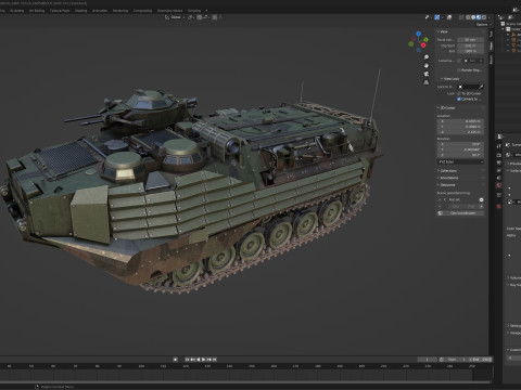 Assault Amphibious Vehicle AAVP 7A1 Model 3D