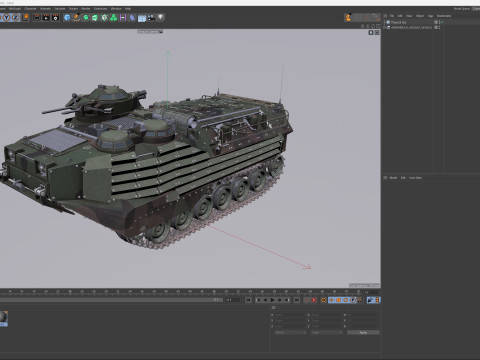 Assault Amphibious Vehicle AAVP 7A1 Model 3D