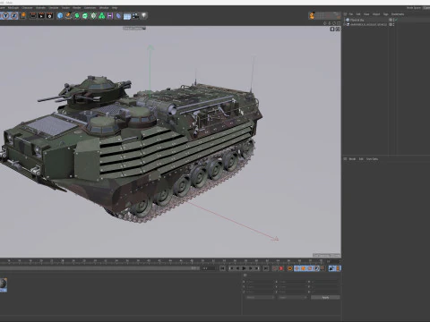 Штурмова машина-амфібія AAVP 7A1 3D Модель