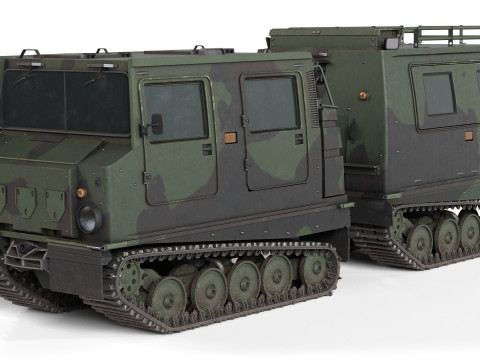 Bandvagn 206 Tracked Terrain Carrier 3D Model