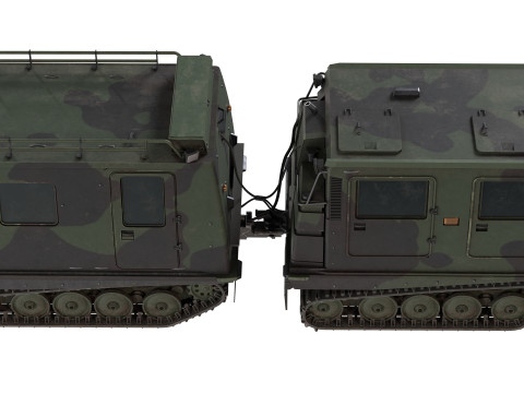 Bandvagn 206 Tracked Terrain Carrier 3D Model