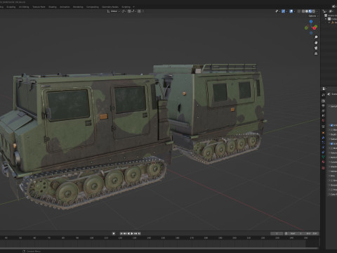 Bandvagn 206 Tracked Terrain Carrier 3D Model