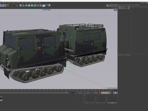 Bandvagn 206 Tracked Terrain Carrier 3D Model