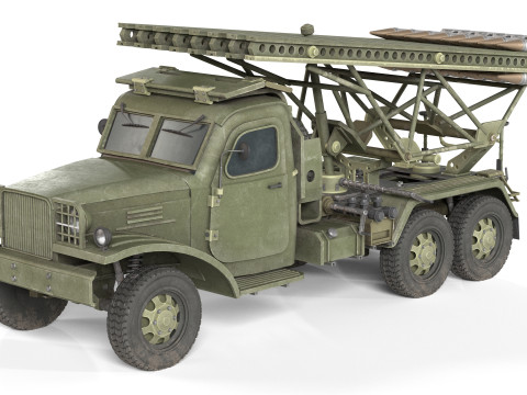 BM 13 Katyusha Rocket Launcher 3D 模型