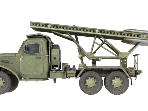 BM 13 Katyusha Rocket Launcher 3D Model