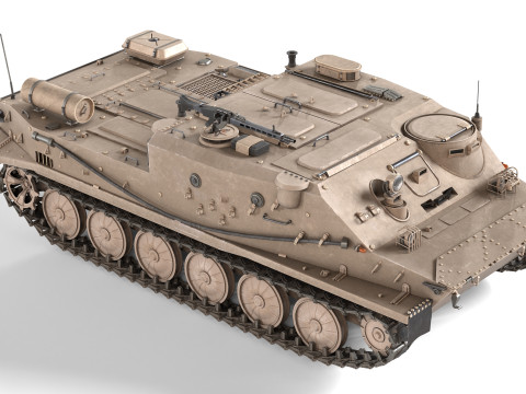 BTR 50 Amphibious Armored Tank 3D 模型