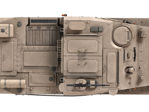 BTR 50 Amphibious Armored Tank 3D Model