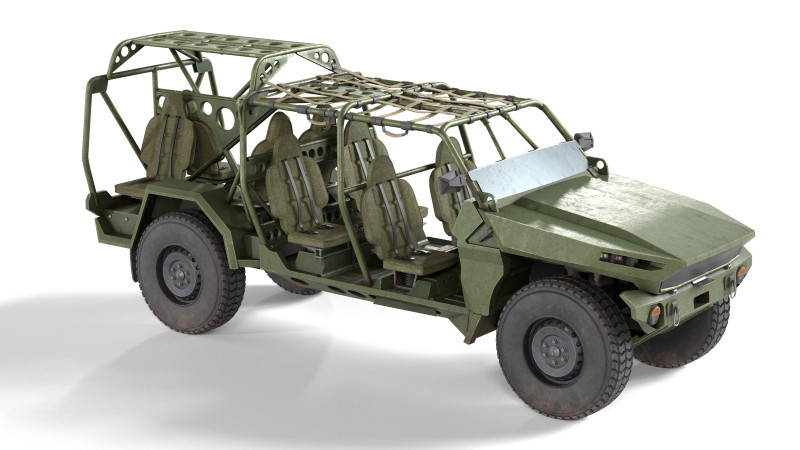 Chevy Colorado ZR2 military ISV 3D Model .c4d .max .obj .3ds .fbx .stl .blend