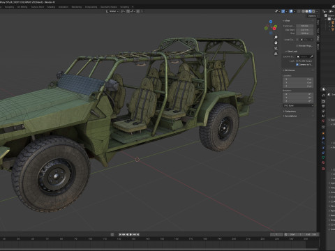Chevy Colorado ZR2 military ISV 3D Model