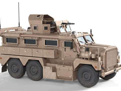 Cougar MRAP Mine Resistant Ambush Protected Vehicle 3D Model