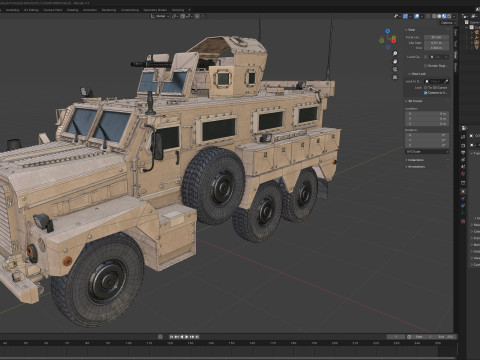 Cougar MRAP Mine Resistant Ambush Protected Vehicle 3D 模型