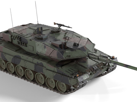Leopard 2A6 Battle Tank 3D Model