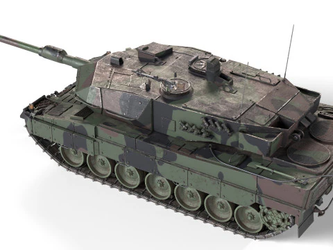 Leopard 2A6 Battle Tank 3D Model