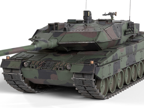 Leopard 2A6 Battle Tank 3D 模型