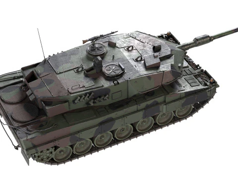 Leopard 2A6 Battle Tank 3D Model