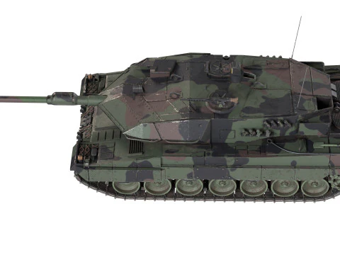 Leopard 2A6 Battle Tank 3D Model