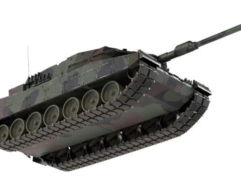 Leopard 2A6 Battle Tank 3D Model